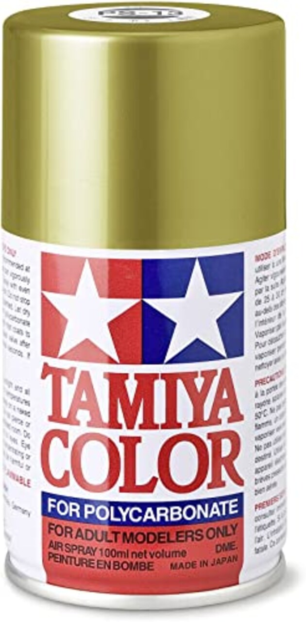 Tamiya PS-13 Gold Spray Paint, 100ml Spray Can For Polycarbinate